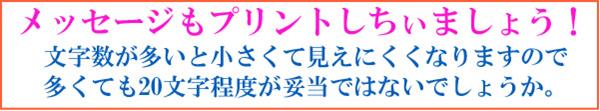 印刷するメッセージの位置