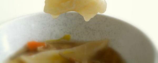 アルデンテ食感の煎餅汁